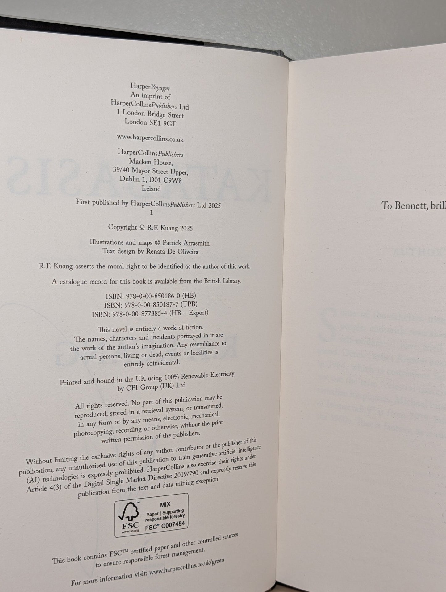 Katabasis by R.F. Kuang (Signed) - Fialta Books