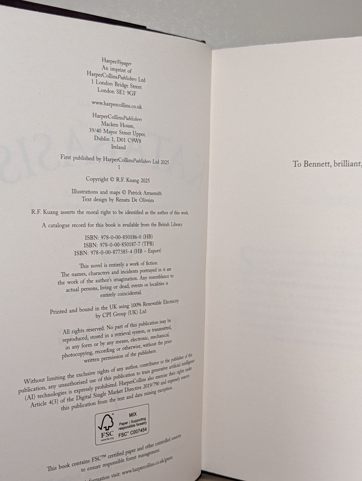 Katabasis by R.F. Kuang (Special First Edition with sprayed edges) - Fialta Books