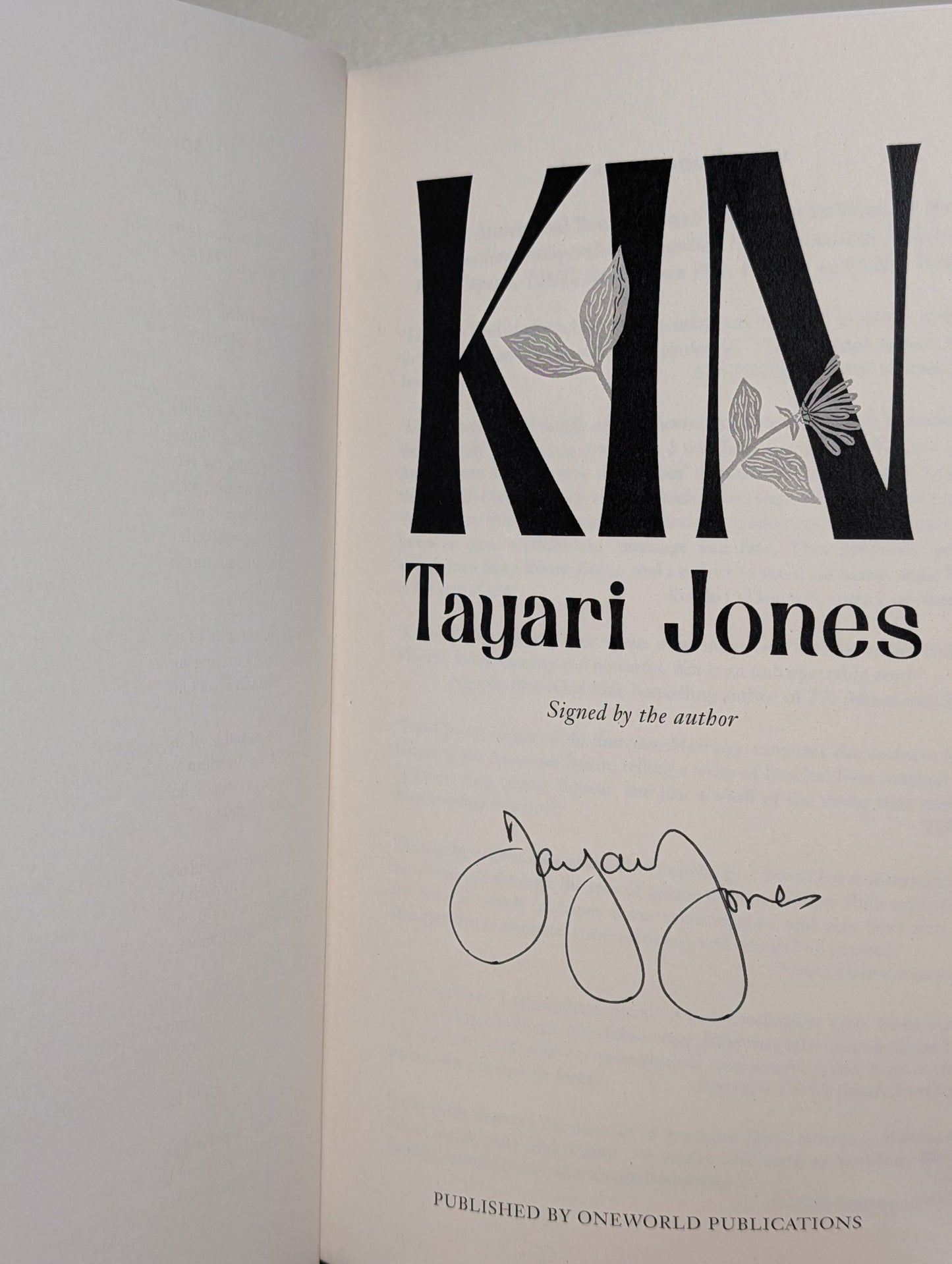 Kin by Tayari Jones (Signed First Edition) - Fialta Books