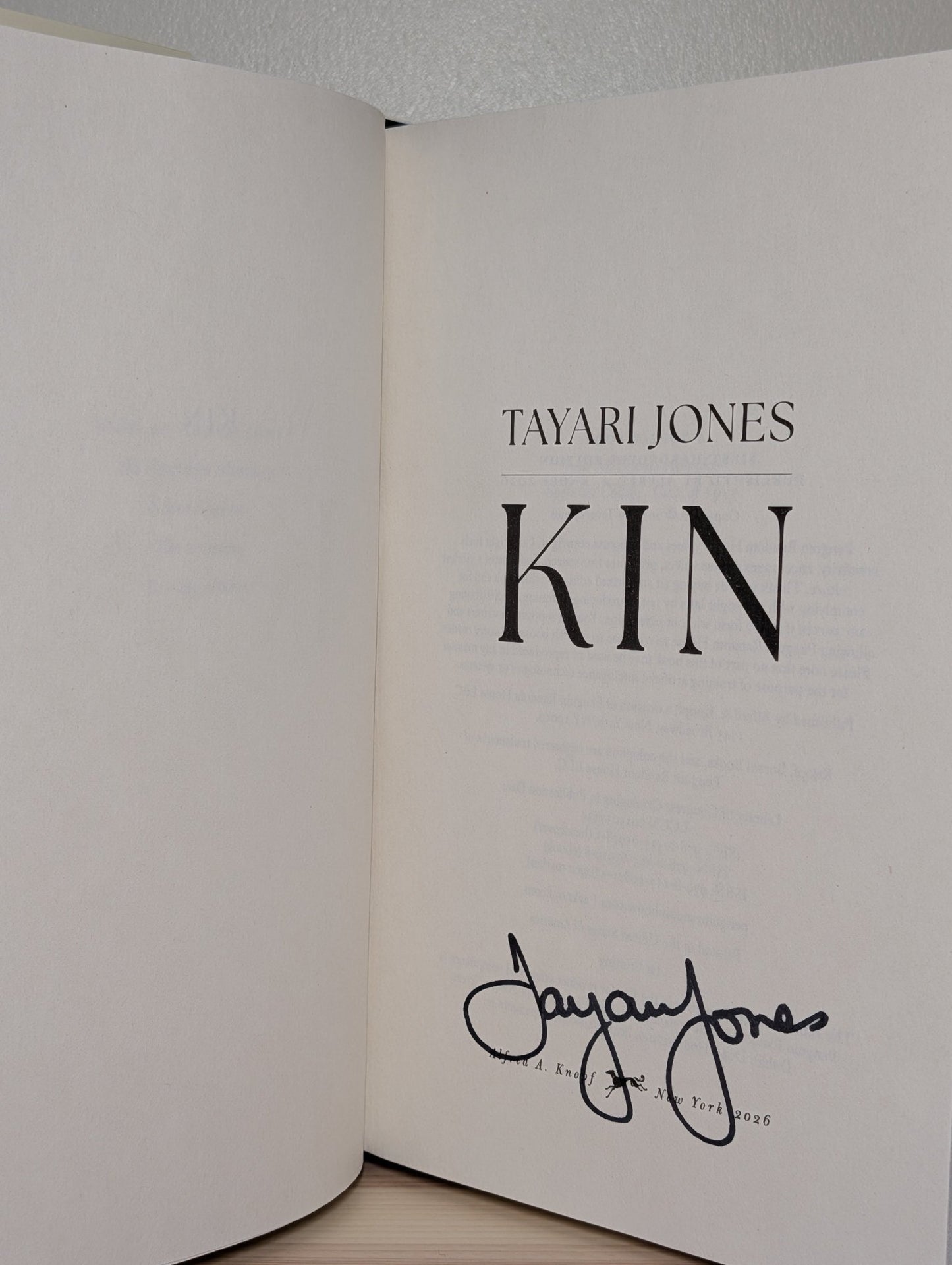Kin by Tayari Jones (Signed to Title Page) - Fialta Books