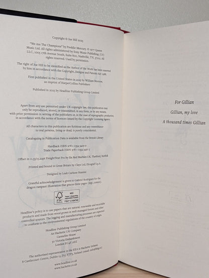 King Sorrow by Joe Hill (Signed Dated) - Fialta Books