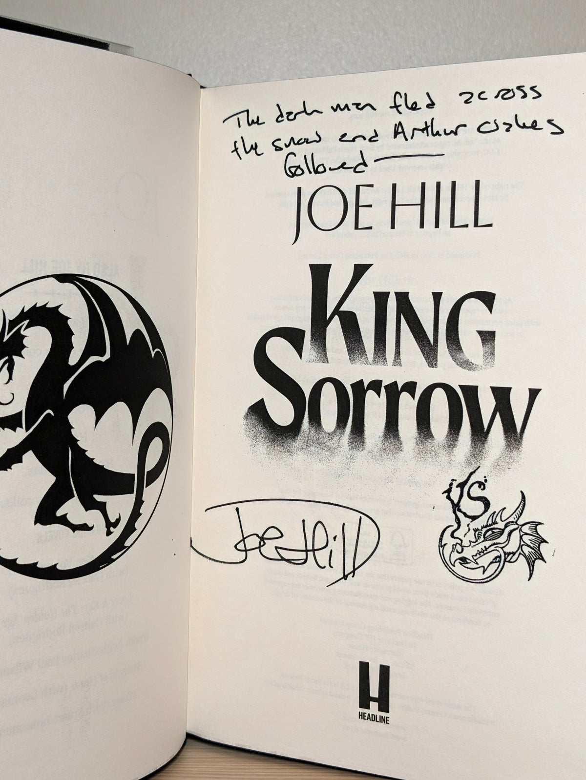 King Sorrow by Joe Hill (Signed Lined First Edition with sprayed edges) - Fialta Books