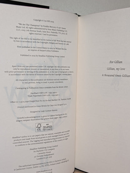 King Sorrow by Joe Hill (Signed Numbered with sprayed edges) - Fialta Books