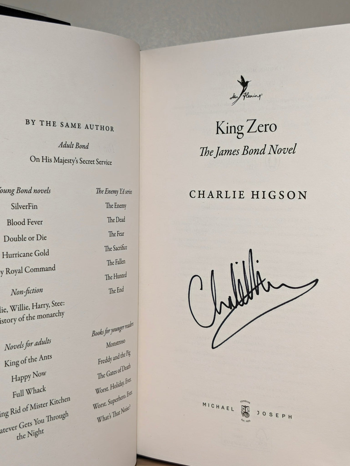 King Zero by Charlie Higson (Signed to Title Page) - Fialta Books