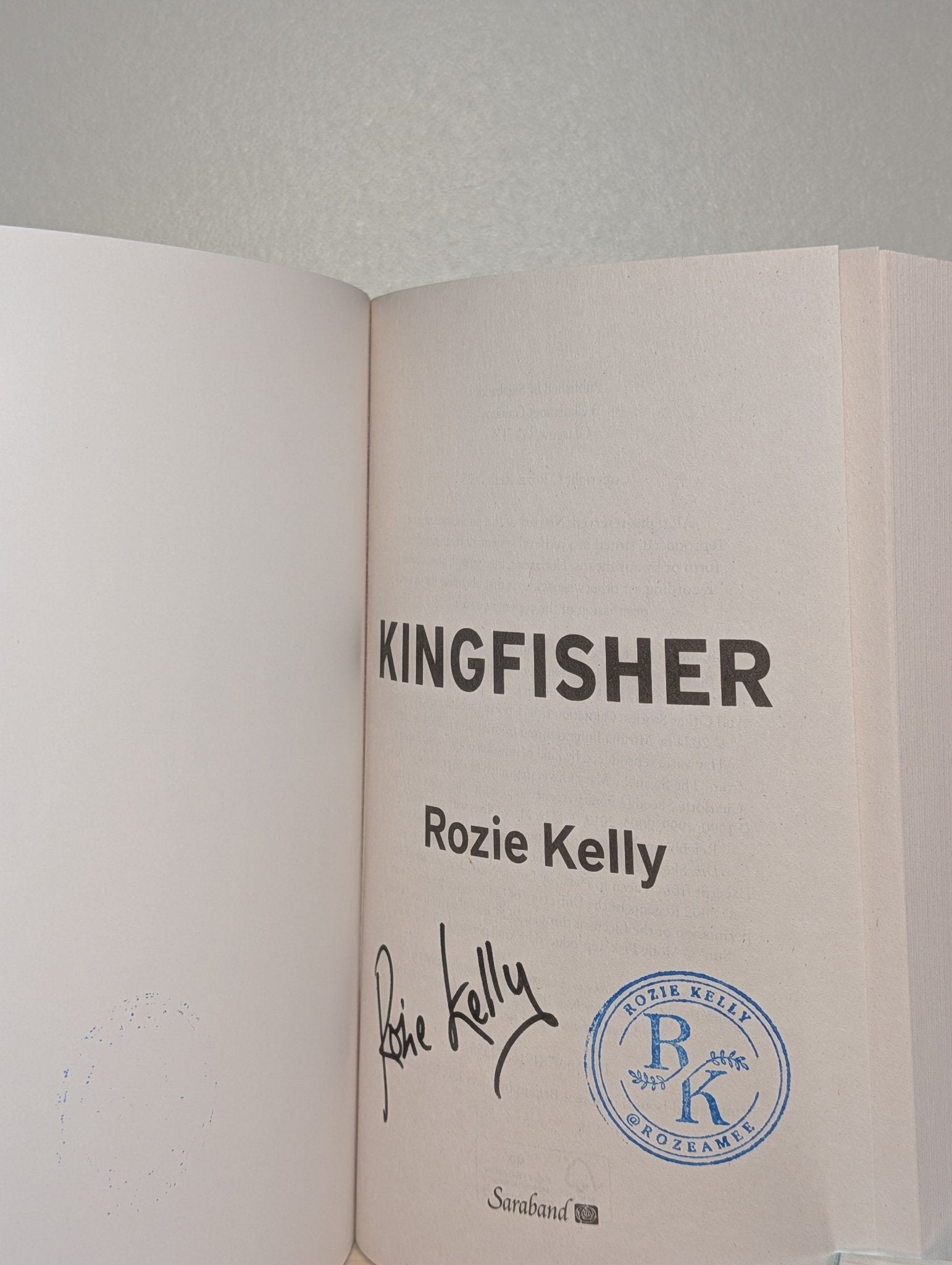 Kingfisher by Rozie Kelly (Signed Stamped First Edition) - Fialta Books