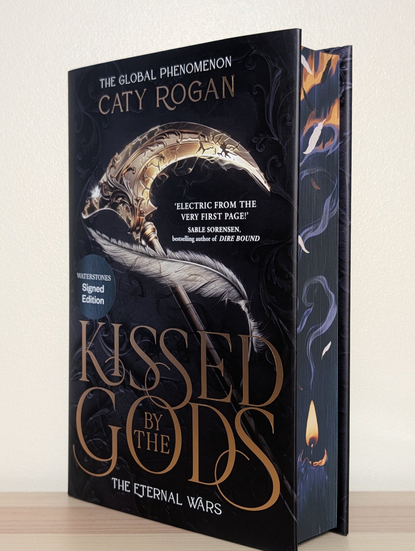 Kissed by the Gods by Caty Rogan (Signed First Edition with sprayed edges) - Fialta Books