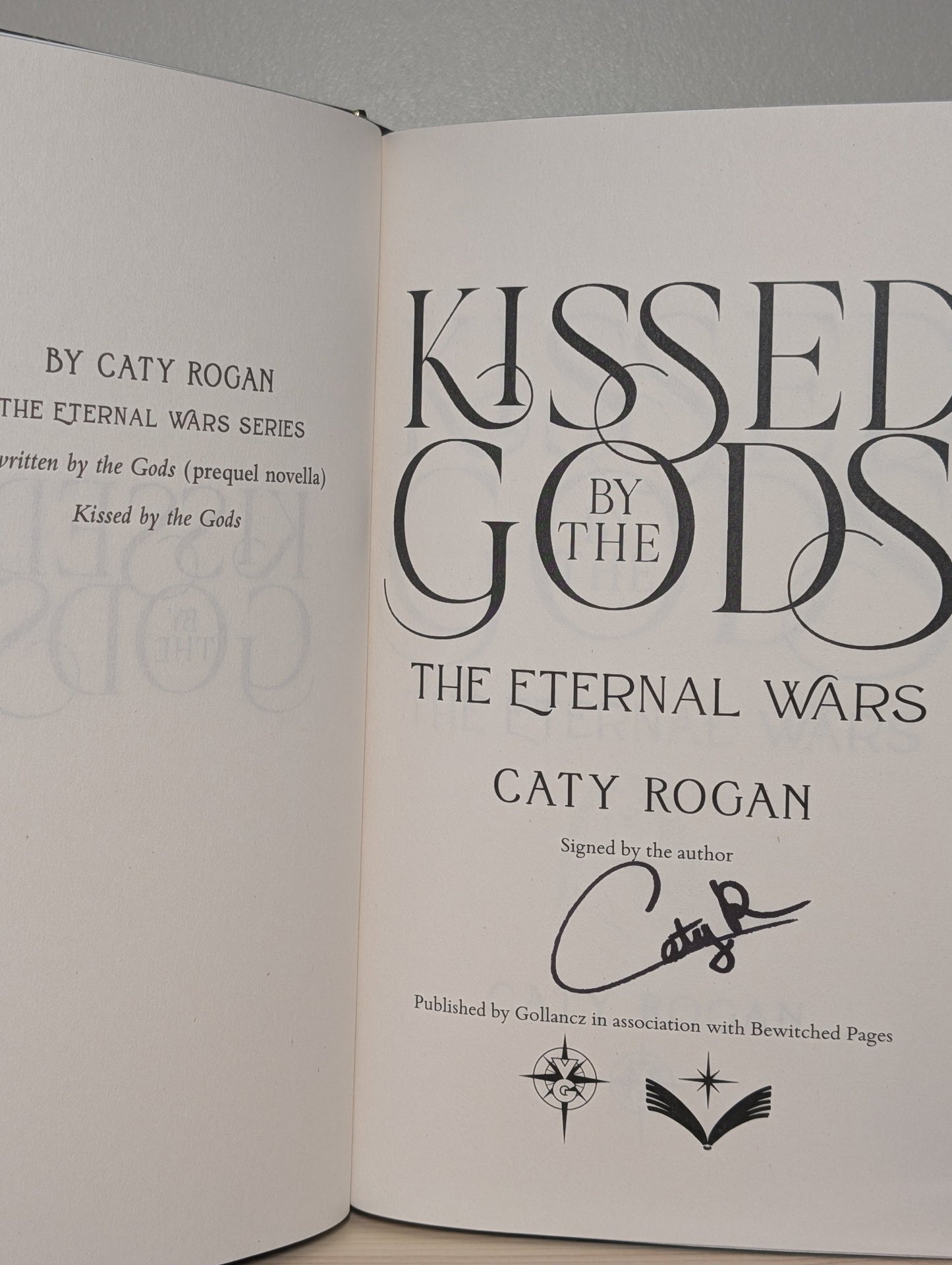 Kissed by the Gods by Caty Rogan (Signed Special Edition with sprayed edges) - Fialta Books