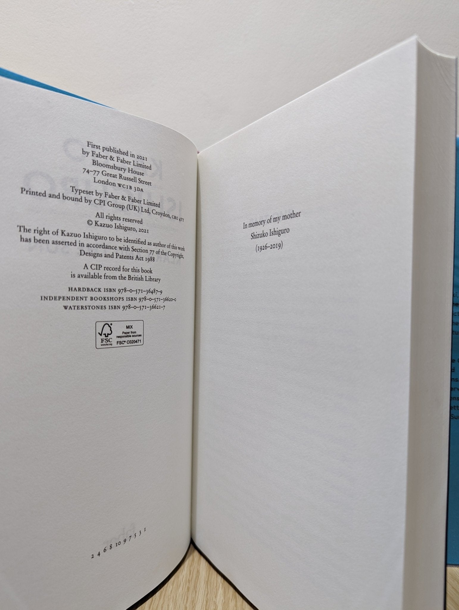 Klara and the Sun by Kazuo Ishiguro (Signed First Edition) - Fialta Books