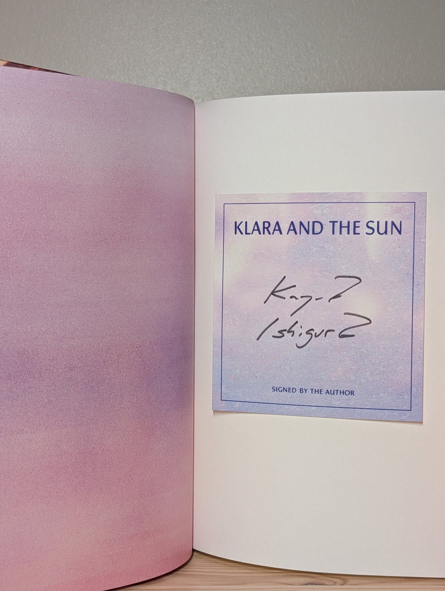 Klara and the Sun by Kazuo Ishiguro (Signed Folio Slipcase Edition) - Fialta Books