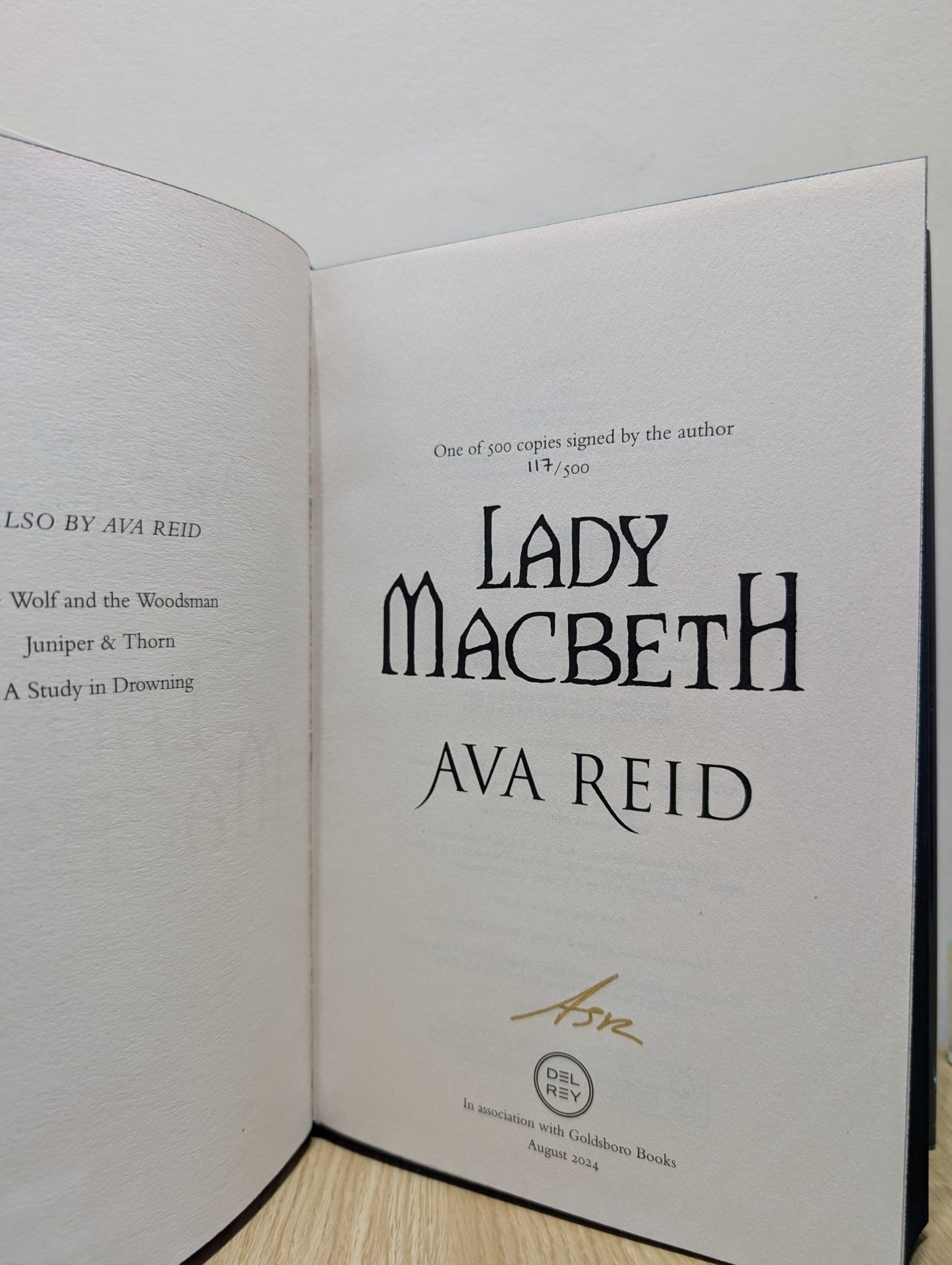 Lady Macbeth by Ava Reid (Signed Numbered First Edition with sprayed edges) - Fialta Books