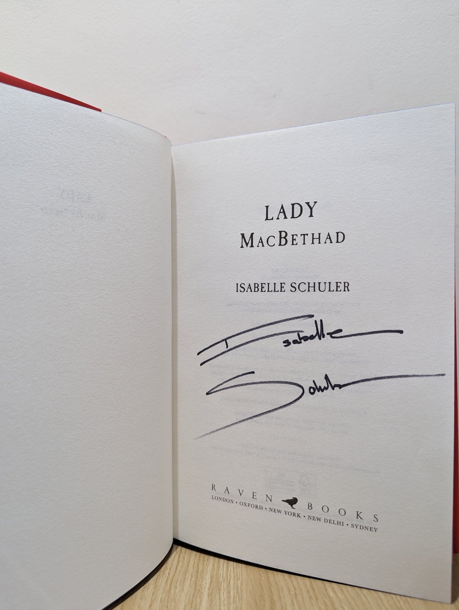 Lady MacBethad by Isabelle Schuler (Signed First Edition with sprayed edges) - Fialta Books
