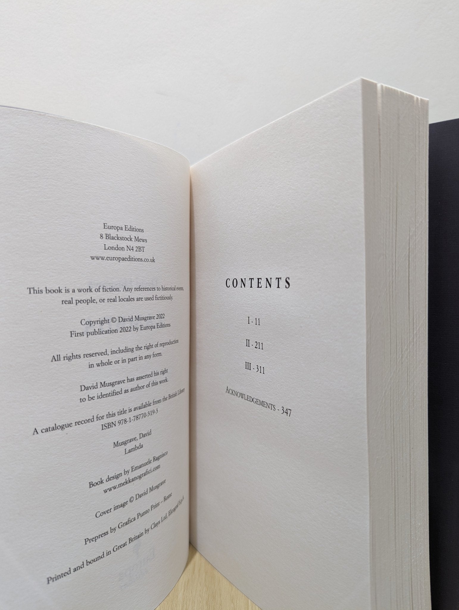 Lambda by David Musgrave (Signed First Edition) - Fialta Books