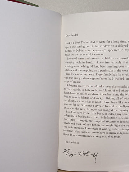 Land by Maggie O'Farrell (First Edition with author letter) - Fialta Books