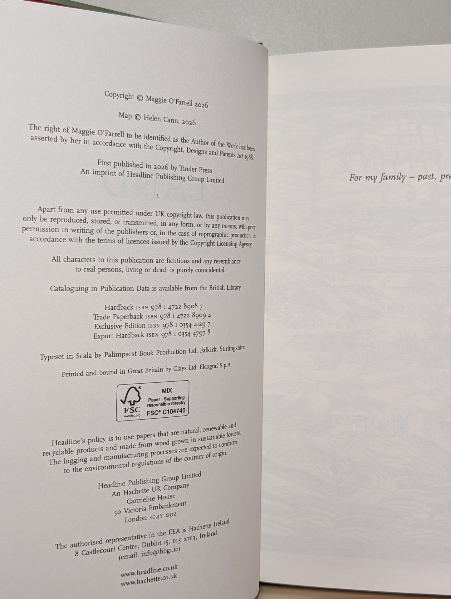 Land by Maggie O'Farrell (First Edition with author letter) - Fialta Books