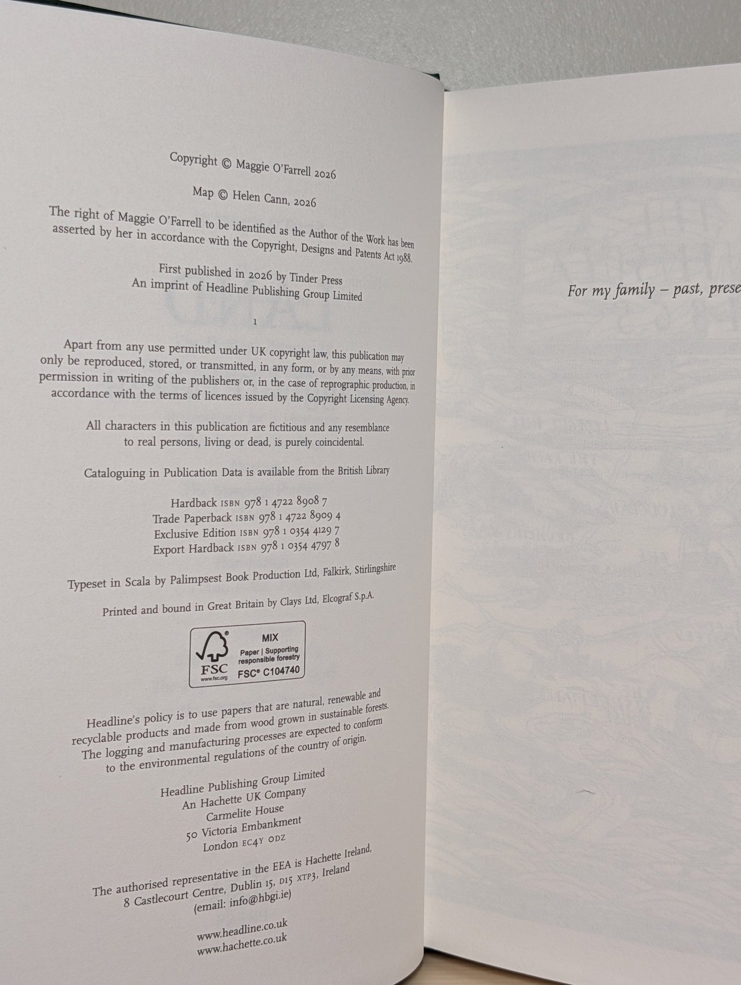 Land by Maggie O'Farrell (First Edition with exclusive boards and endpapers) - Fialta Books