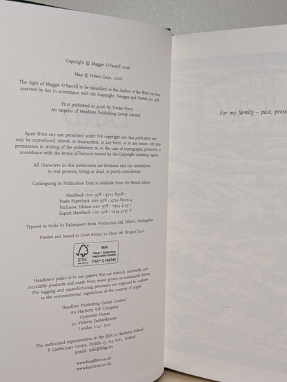 Land by Maggie O'Farrell (First Edition with exclusive boards and endpapers) - Fialta Books