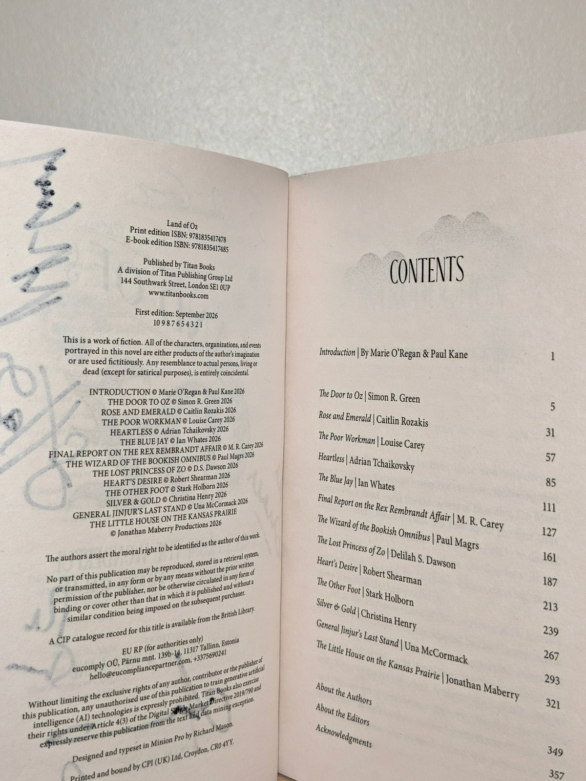 Land of Oz by M.R. Carey et al (Multi-Signed First Edition) - Fialta Books