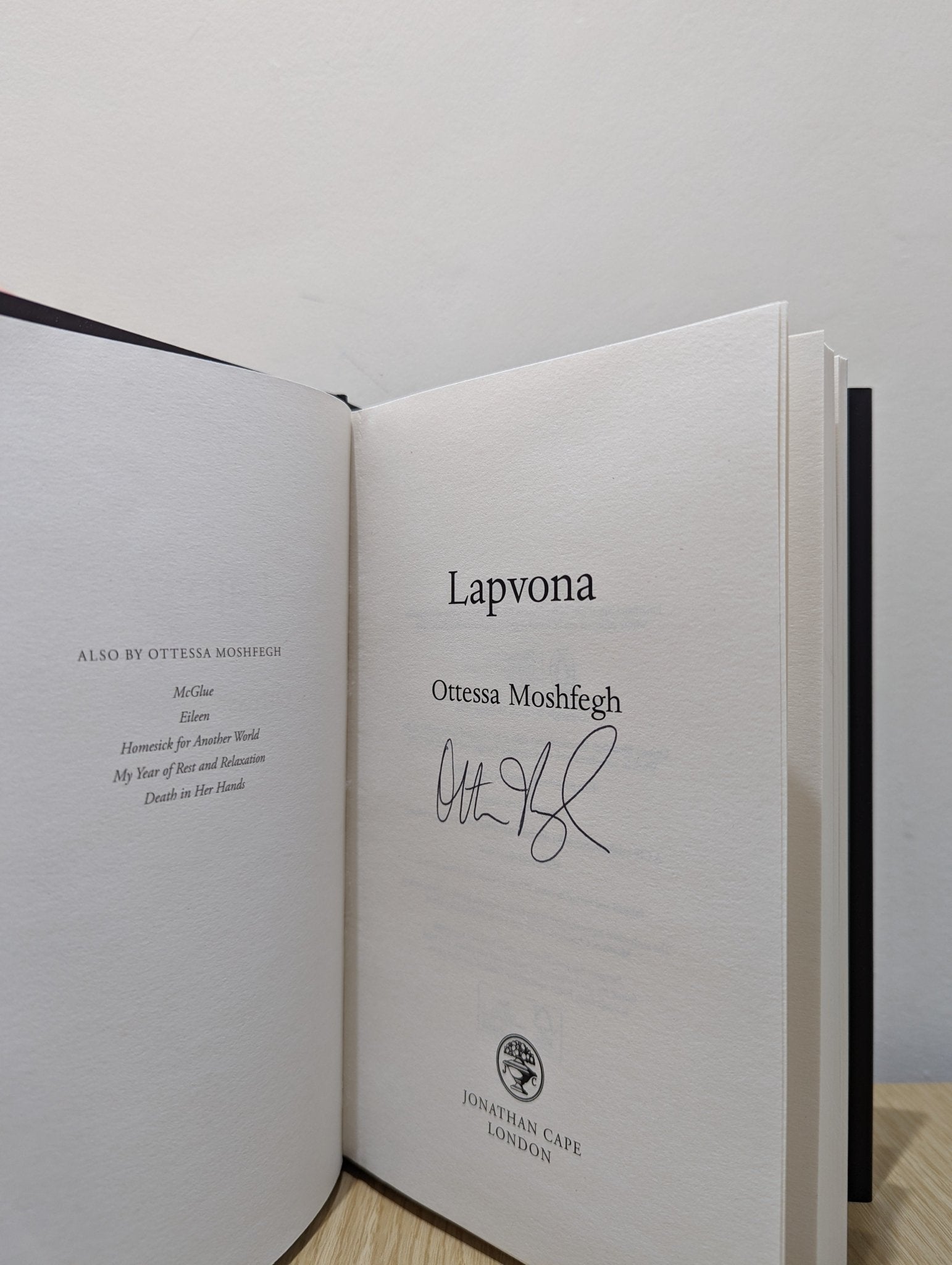 Lapvona by Ottessa Moshfegh (Signed First Edition) - Fialta Books