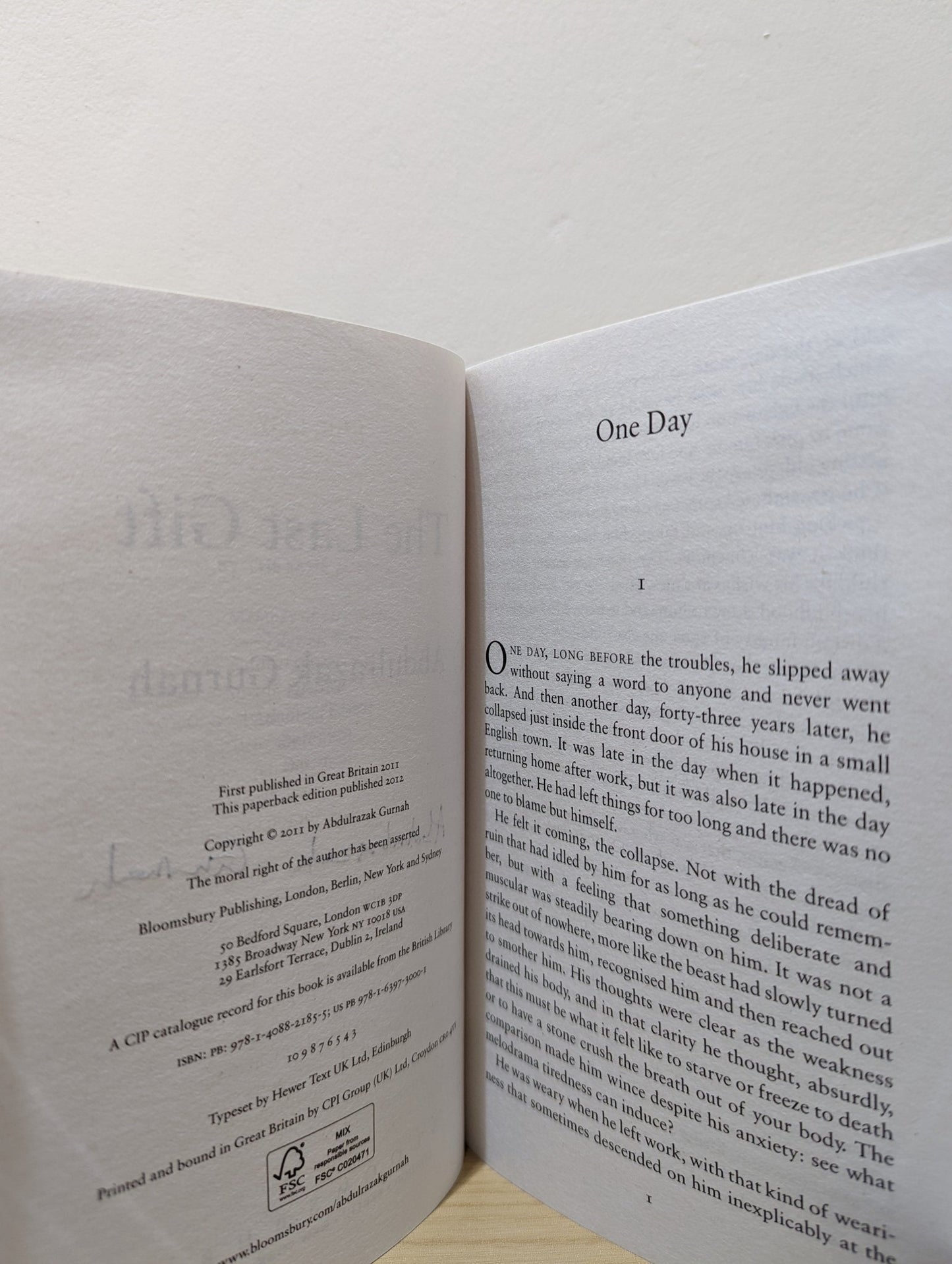 Last Gift by Abdulrazak Gurnah (Signed) - Fialta Books