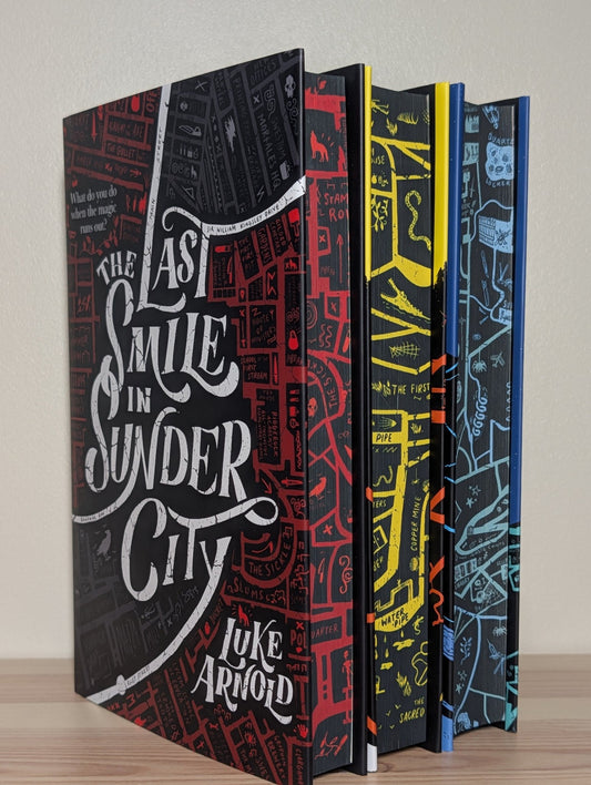 Last Smile in Sunder City; Dead Man in a Ditch by Luke Arnold; One Foot in the Fade (Signed with sprayed edges) - Fialta Books