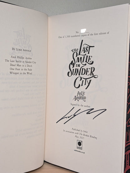Last Smile in Sunder City; Dead Man in a Ditch by Luke Arnold (Signed with sprayed edges) - Fialta Books