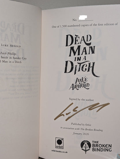 Last Smile in Sunder City; Dead Man in a Ditch by Luke Arnold (Signed with sprayed edges) - Fialta Books
