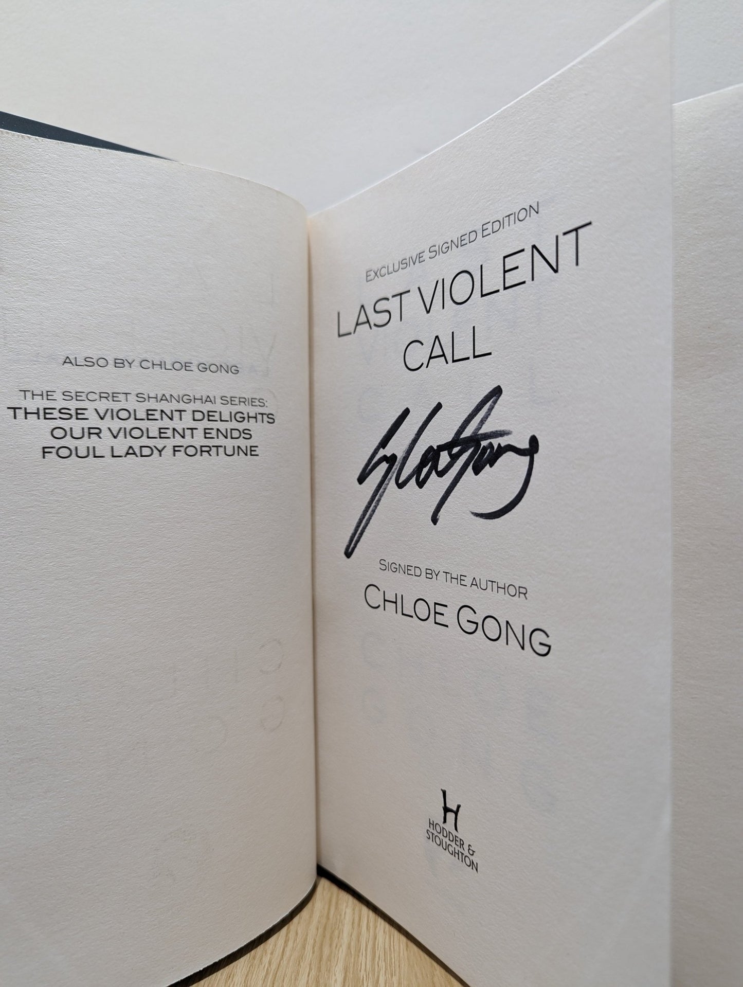 Last Violent Call by Chloe Gong (Signed) - Fialta Books
