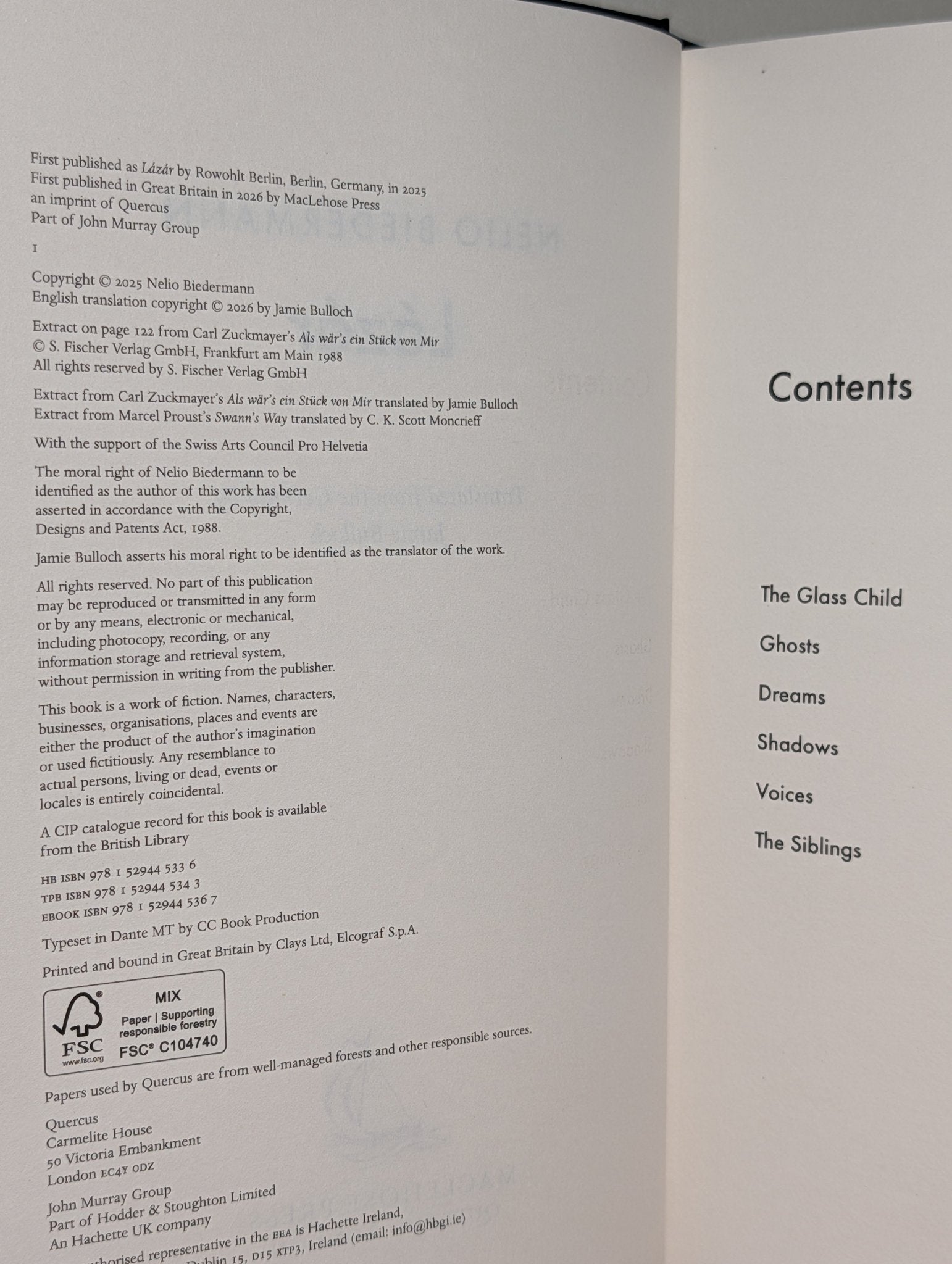 Lazar by Nelio Biedermann (Signed First Edition) - Fialta Books