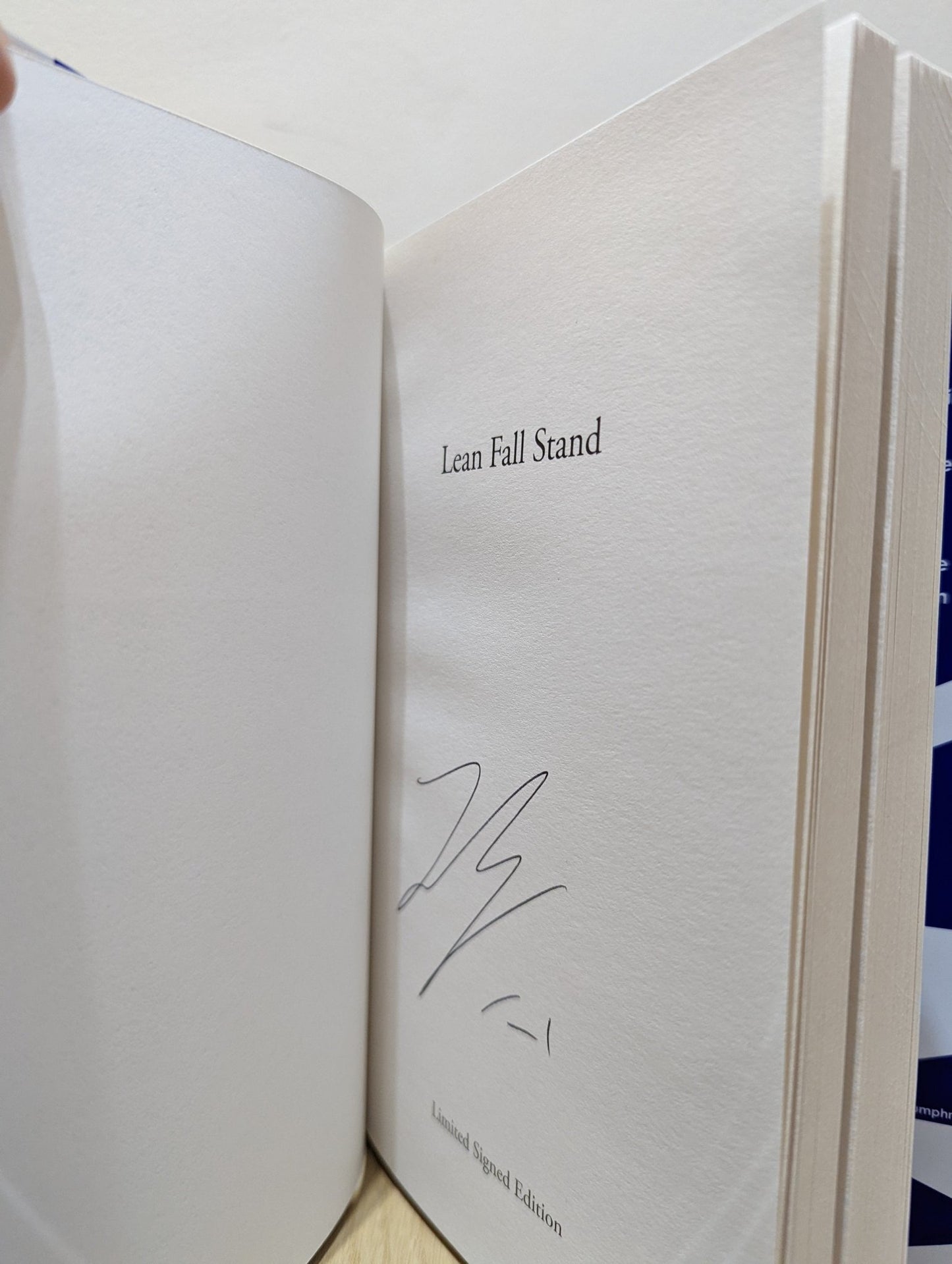 Lean Fall Stand by Jon McGregor (Signed First Edition) - Fialta Books