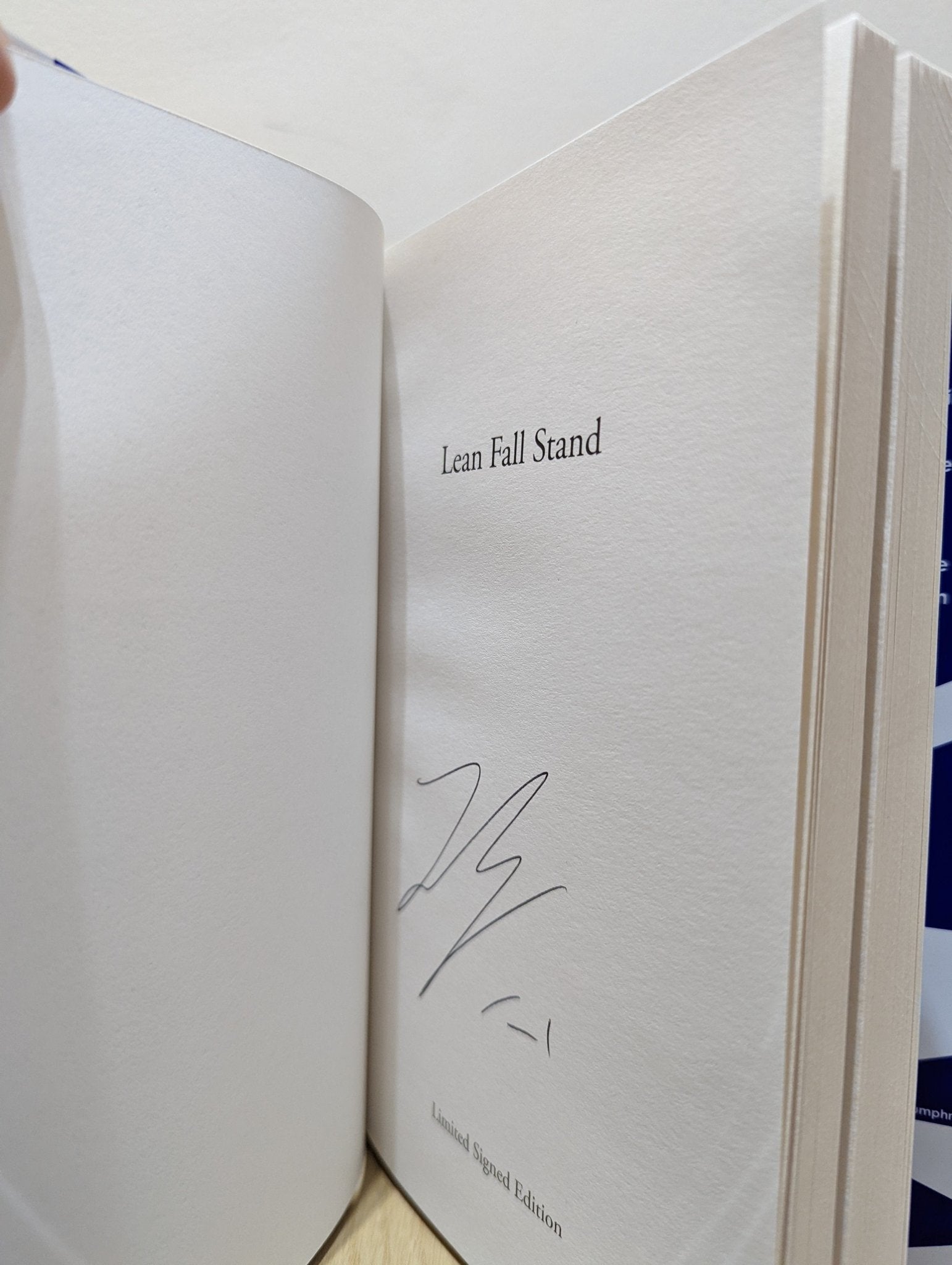 Lean Fall Stand by Jon McGregor (Signed First Edition) - Fialta Books