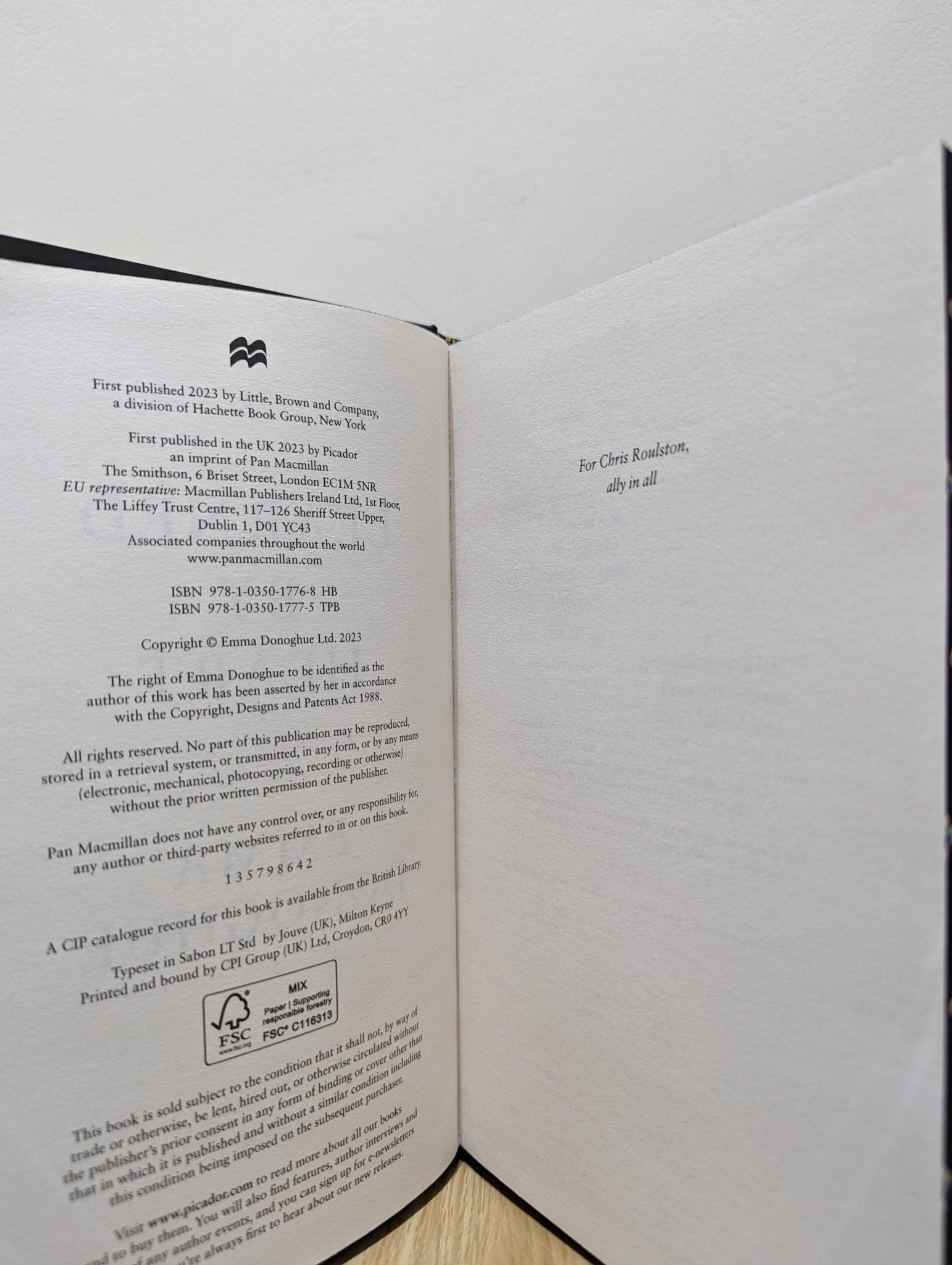 Learned By Heart by Emma Donoghue (Signed First Edition with sprayed edges) - Fialta Books