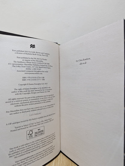 Learned By Heart by Emma Donoghue (Signed First Edition with sprayed edges) - Fialta Books