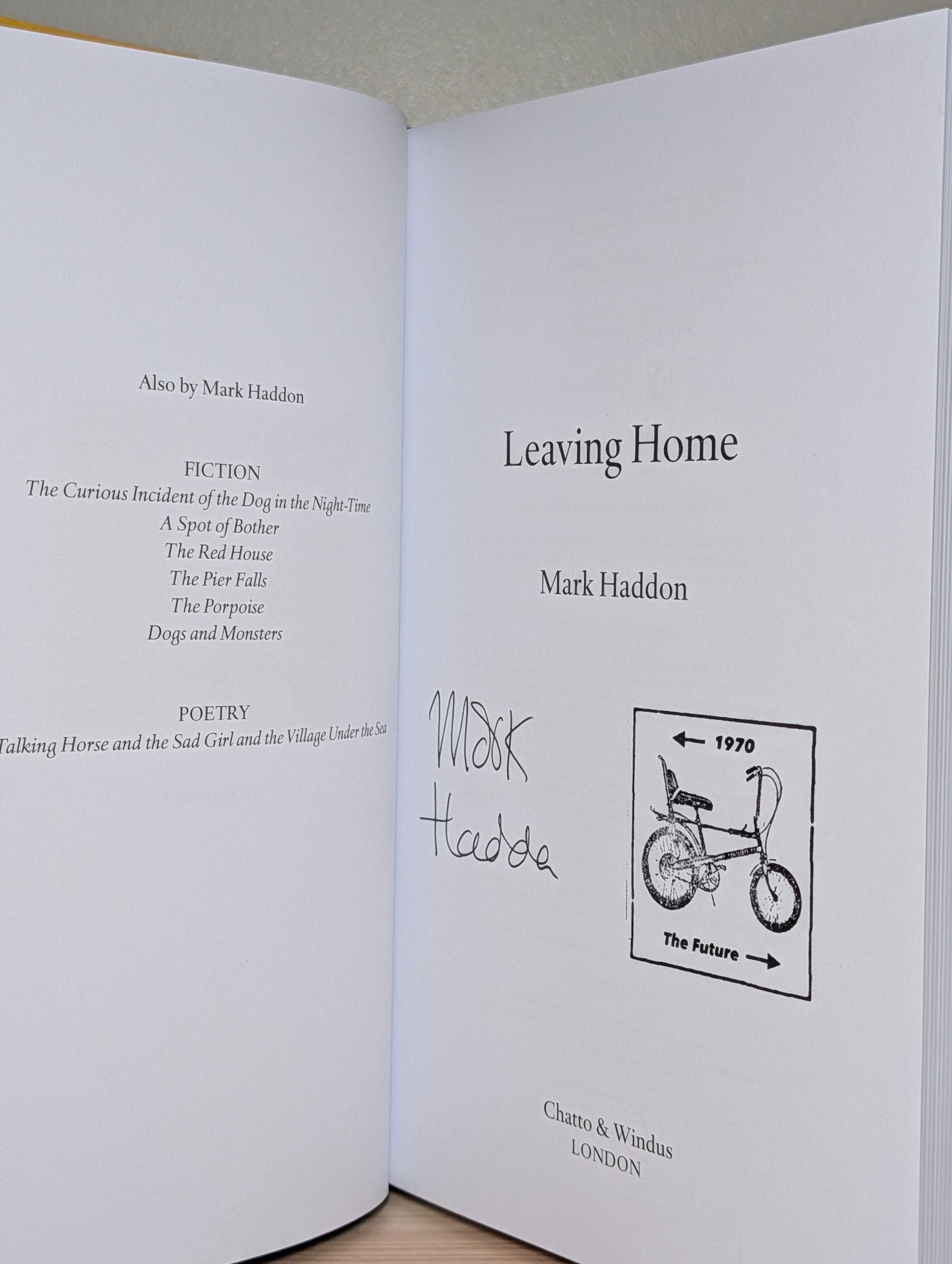 Leaving Home: A Memoir in Full Colour by Mark Haddon (Signed Stamped First Edition) - Fialta Books