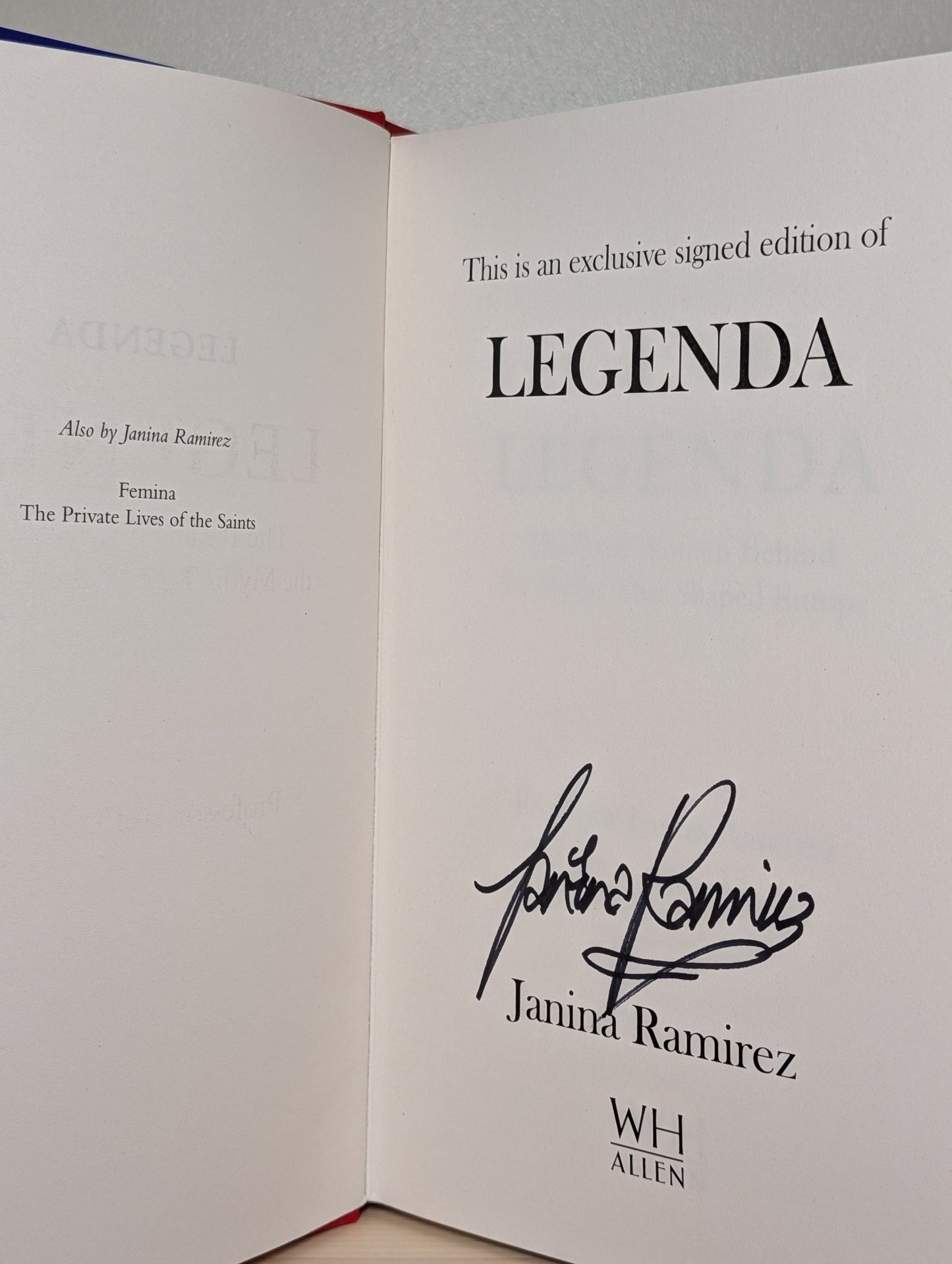 Legenda by Janina Ramirez (Signed First Edition) - Fialta Books