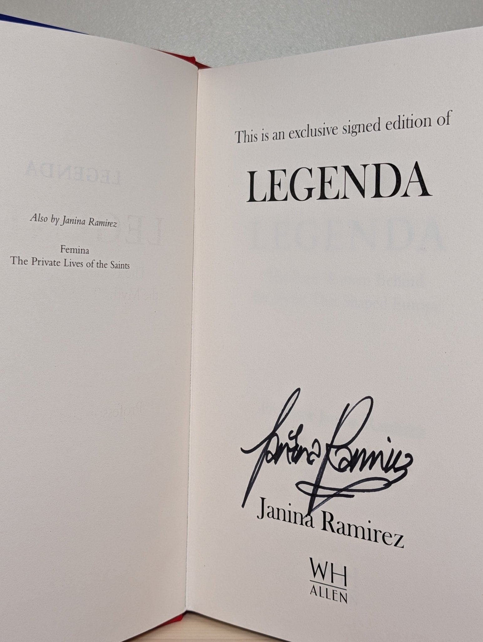 Legenda by Janina Ramirez (Signed First Edition) - Fialta Books