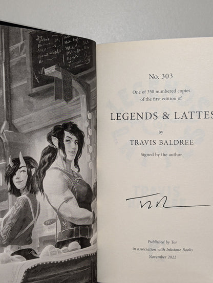 Legends & Lattes; Bookshops & Bonedust; Brigands & Breadknives by Travis Baldree (Signed Numbered Set) - Fialta Books