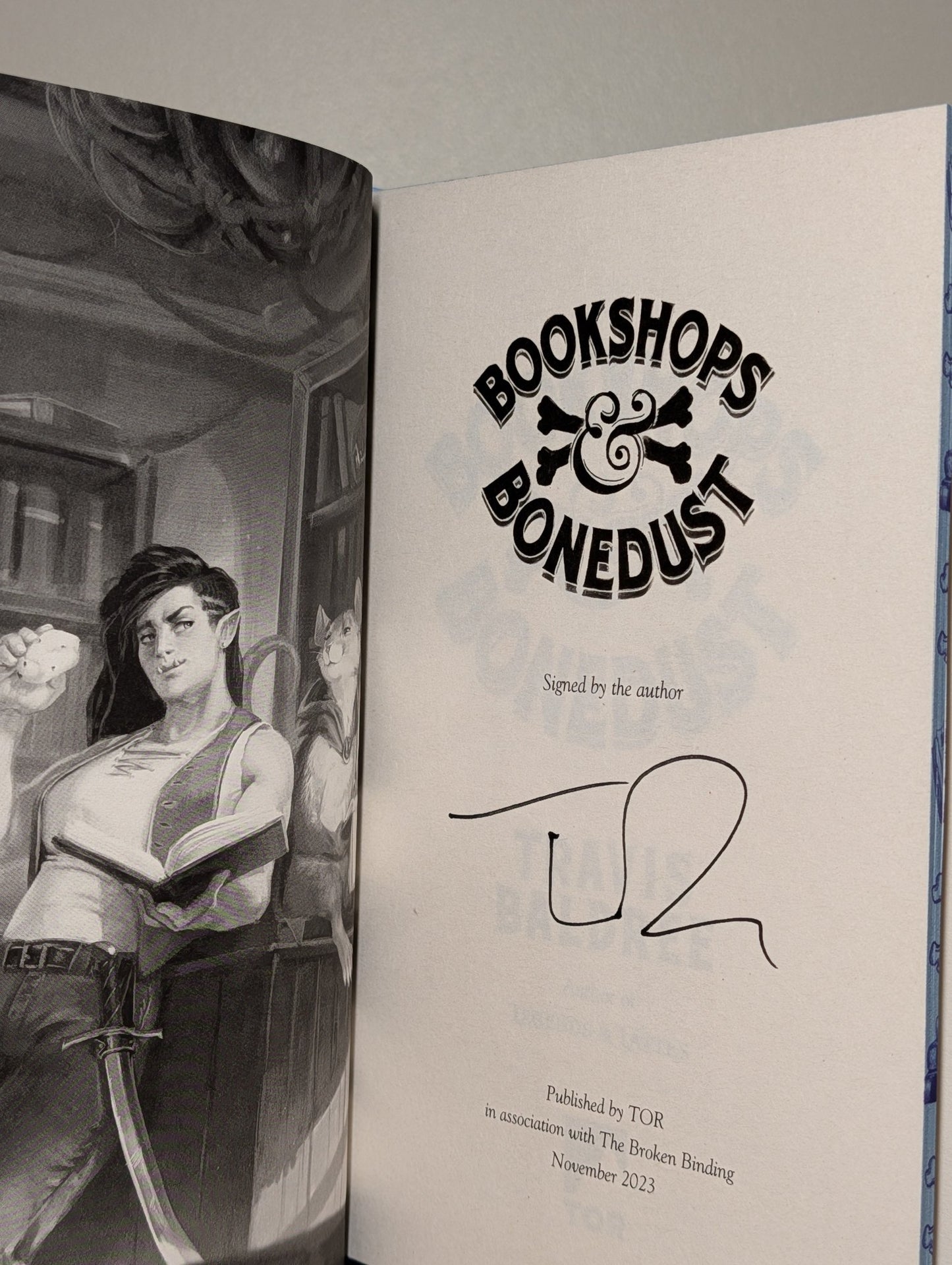 Legends & Lattes; Bookshops & Bonedust; Brigands & Breadknives (Signed Set with sprayed edges) - Fialta Books