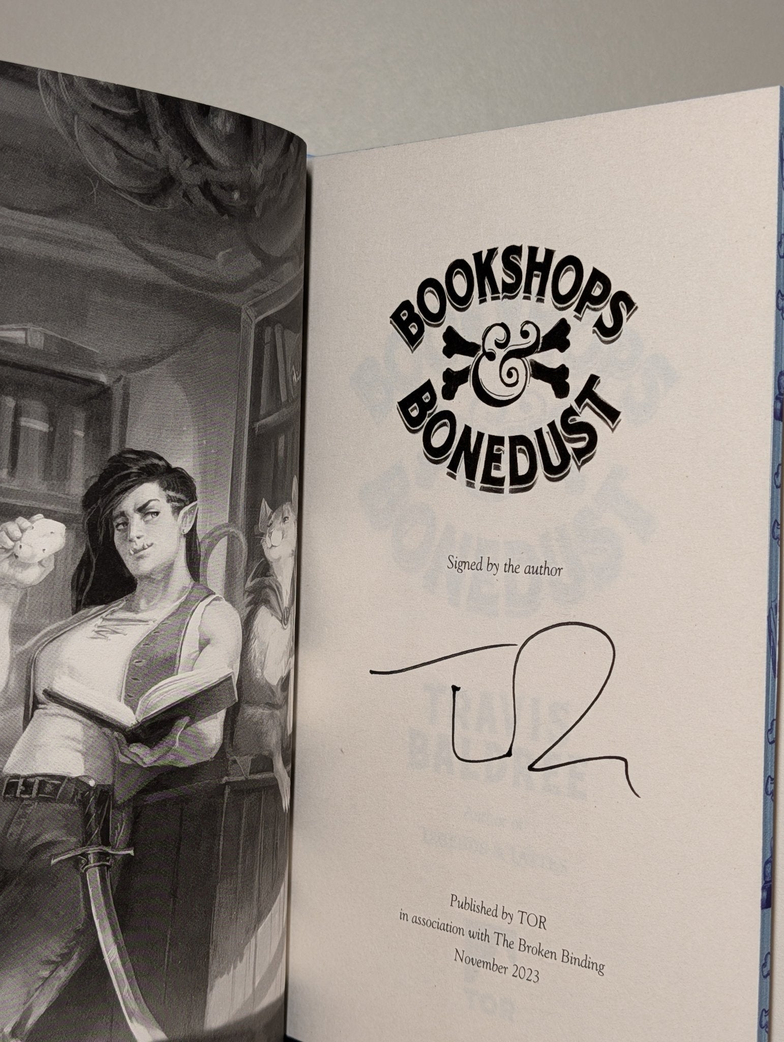 Legends & Lattes; Bookshops & Bonedust; Brigands & Breadknives (Signed Set with sprayed edges) - Fialta Books