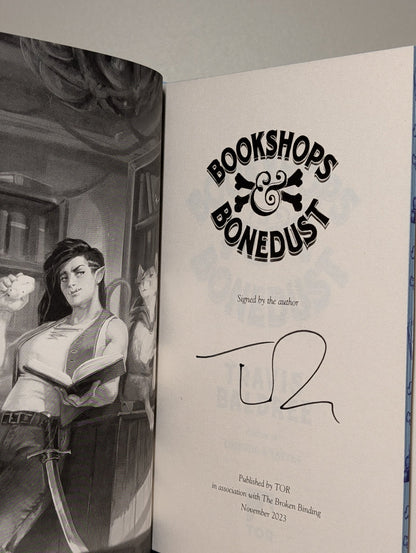 Legends & Lattes; Bookshops & Bonedust; Brigands & Breadknives (Signed Set with sprayed edges) - Fialta Books
