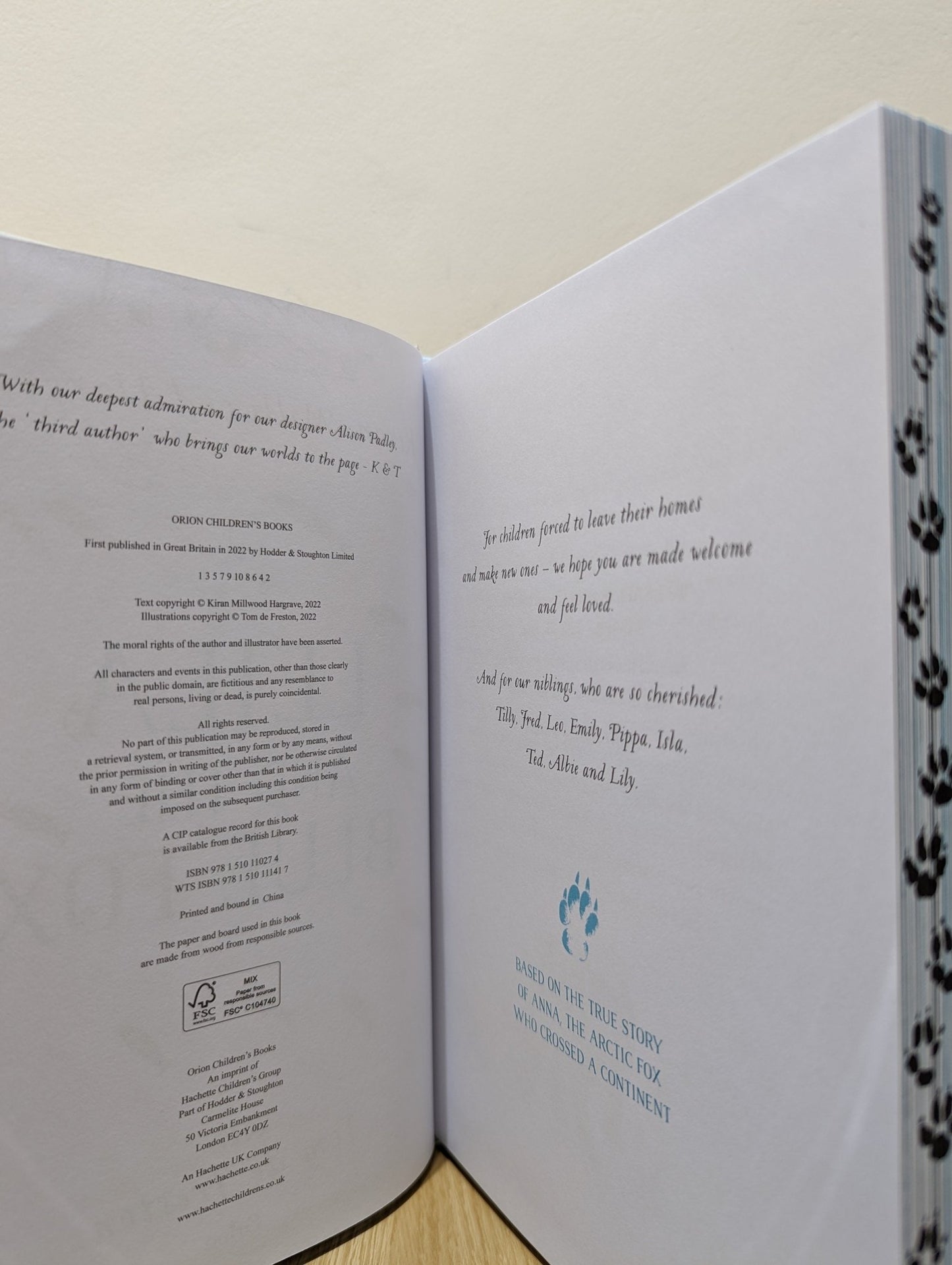 Leila and the Blue Fox by Kiran Millwood Hargrave (Signed First Edition with sprayed edges) - Fialta Books