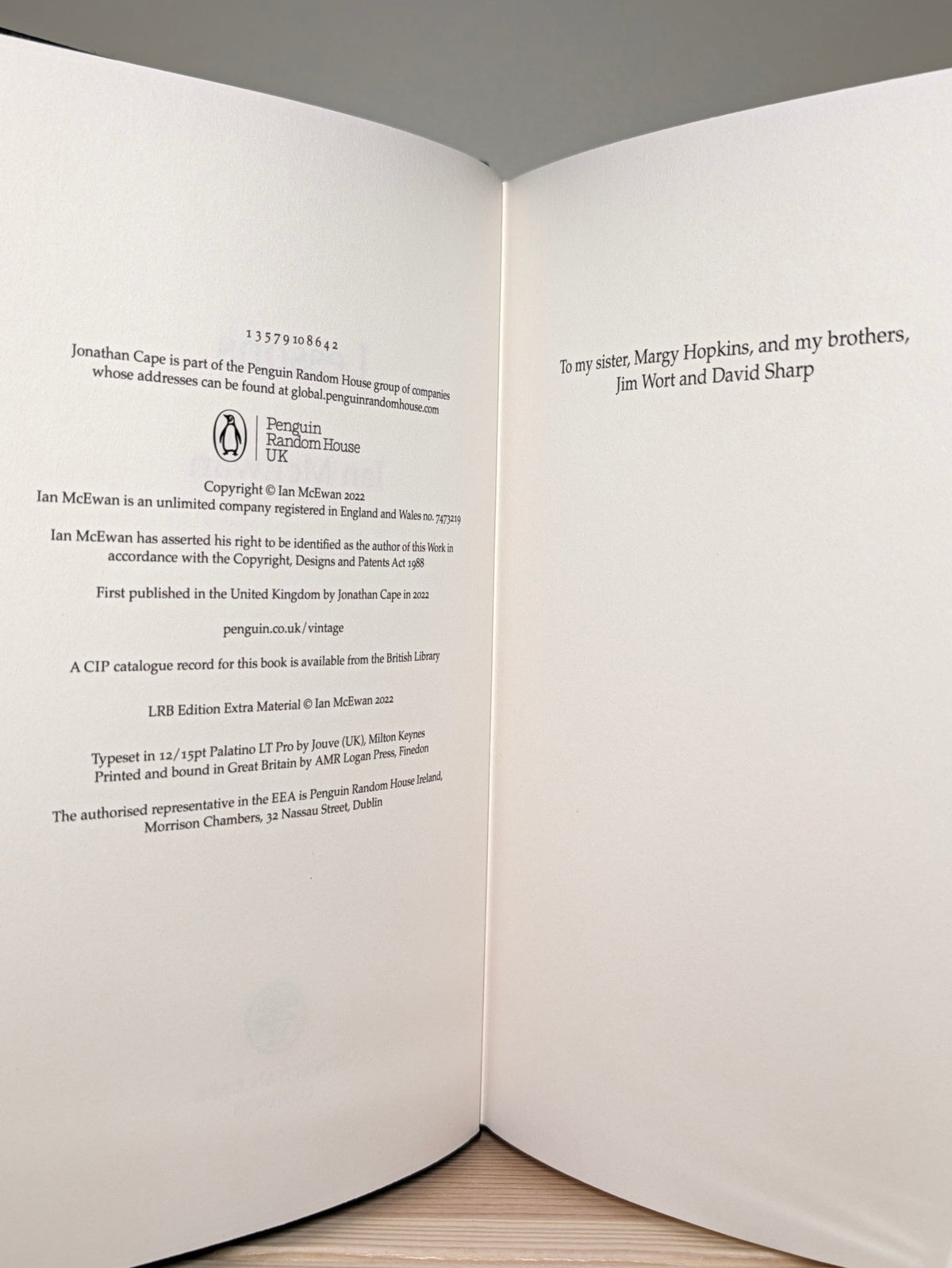 Lessons by Ian McEwan (Signed Limited First Edition) - Fialta Books
