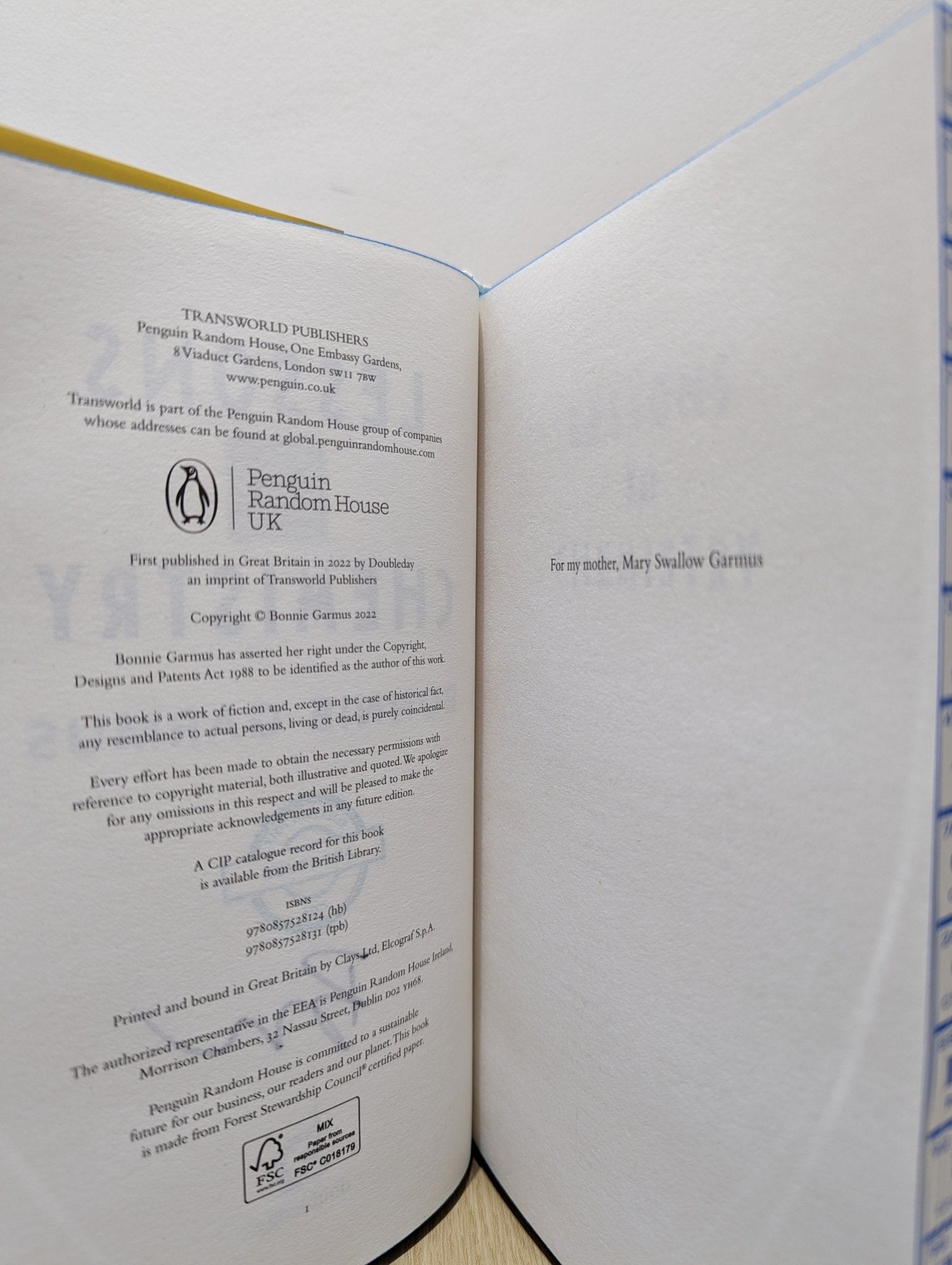 Lessons in Chemistry by Bonnie Garmus (Signed Stamped True First Edition with stencilled edges - Fialta Books