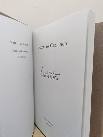 Letters to Camondo by Edmund De Waal (Signed First Edition) - Fialta Books