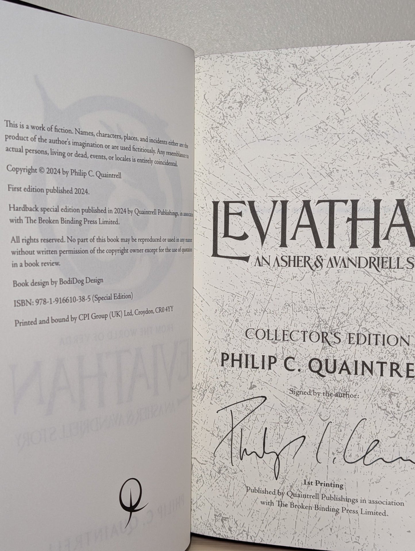Leviathan by Philip C. Quaintrell (Signed Collector's Edition) - Fialta Books