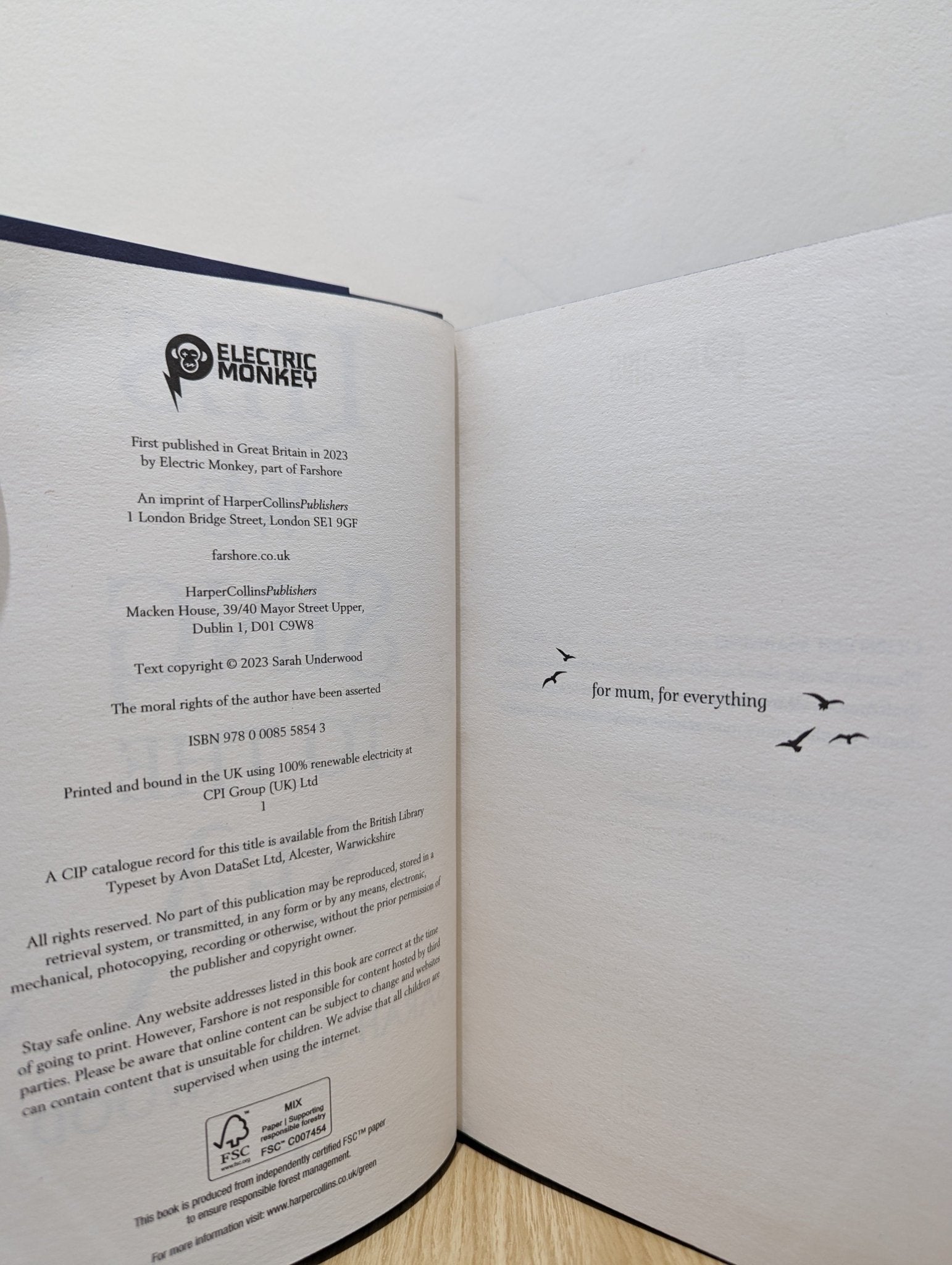 Lies We Sing to the Sea by Sarah Underwood (Signed Special Edition with sprayed edges) - Fialta Books