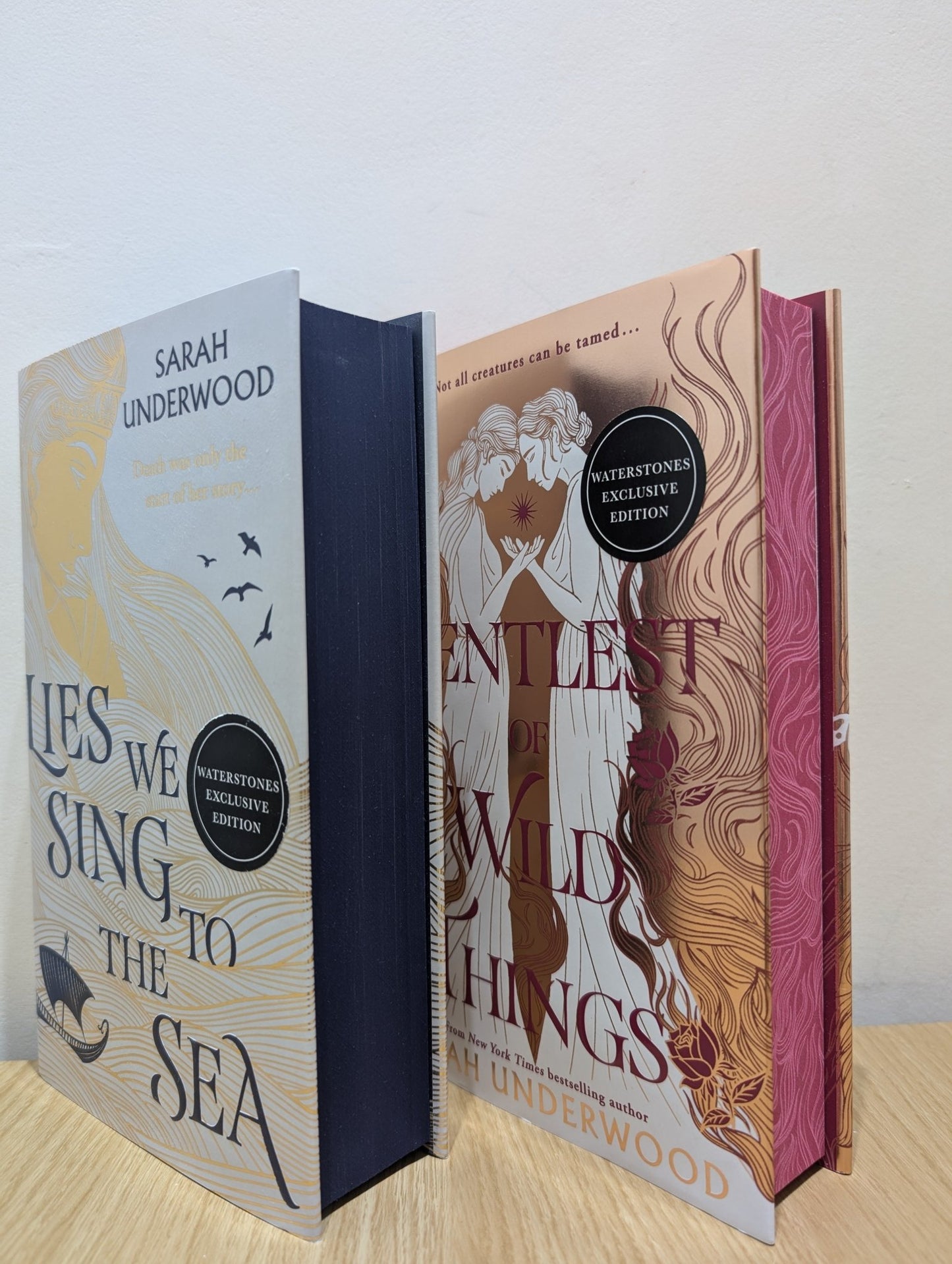 Lies We Sing to the Sea; Gentlest of Wild Things by Sarah Underwood (Signed First Edition with sprayed edges) - Fialta Books