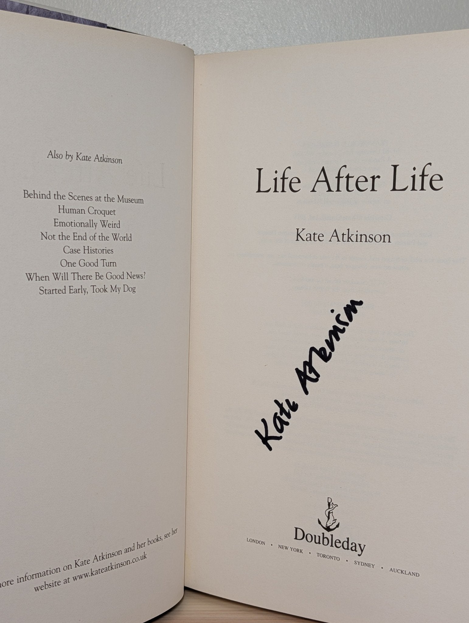 Life After Life by Kate Atkinson (Signed First Edition) - Fialta Books