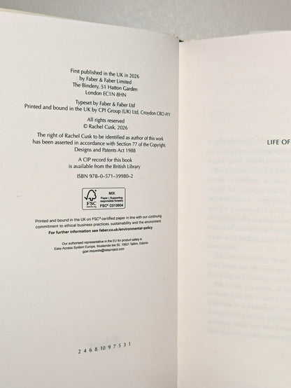 Life of M by Rachel Cusk (Signed First Edition) - Fialta Books