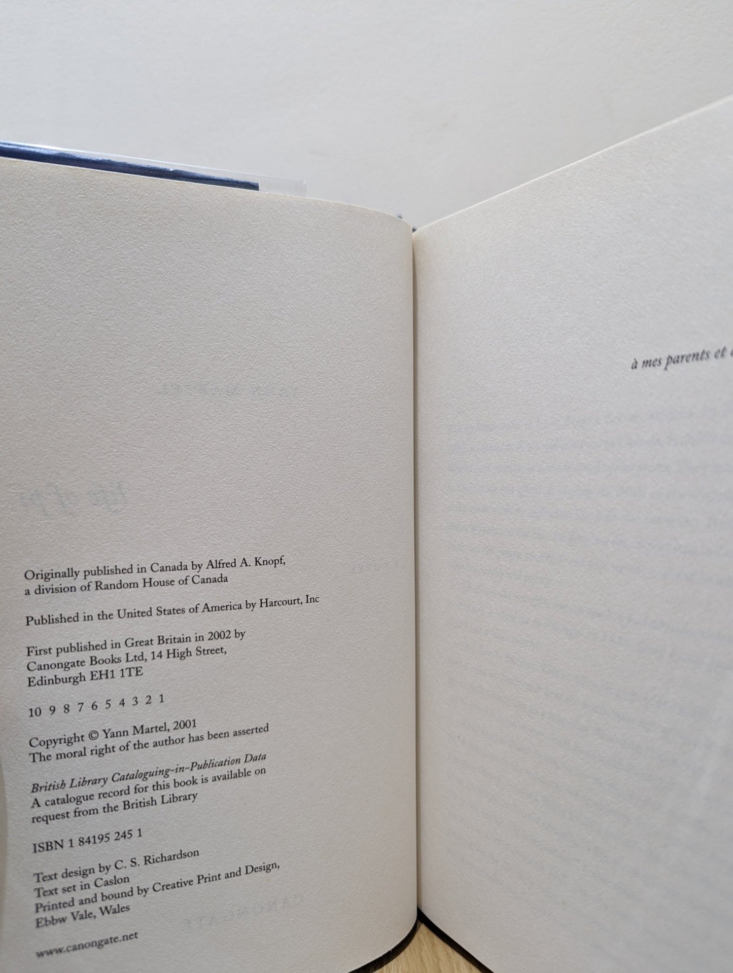 Life of Pi by Yann Martel (First Edition) - Fialta Books