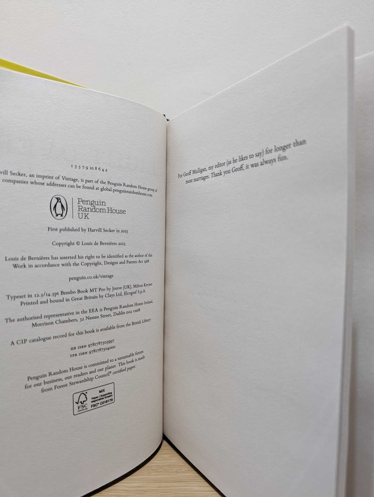 Light Over Liskeard by Louis De Bernieres (Signed First Edition) - Fialta Books